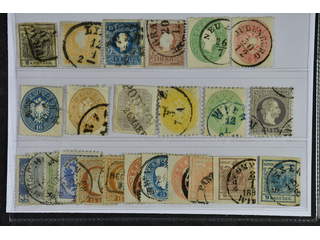 Austria. Used 1850–1915. All different, e.g. Mi 2, 10 II, 14-15 I, 19, 26-31, 40 I. …