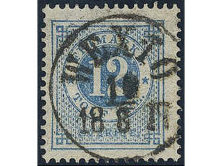 Sweden, Sverige, Sverige, Sverige. Facit 32a used, 12 öre dull light blue. Superb …