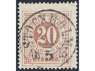 Sweden. Facit 22c used , 20 öre red-light red. EXCELLENT cancellation STOCKHOLM …